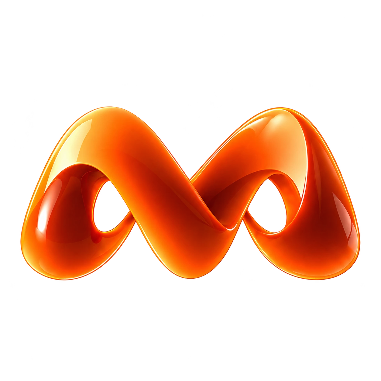 Оранжевый объёмный знак miiya lab